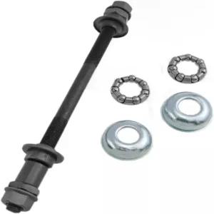 뮤리 롯 자전거 액슬 190mm/7.48인치 볼 베어링 리테이너 허브 컵 3/8인치 블랙 26tpi 원뿔형 잠금 너트