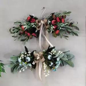 화분분갈이 벽걸이 로즈 플라워 가렌더 1P 조화 벽장식 인테리어 영양흙