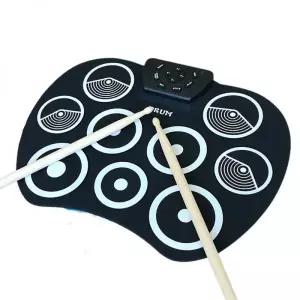 전자드럼패드 트리거 전자 드럼 접이식 핸드 롤 휴대용 실리콘 패드 5 드럼4 심벌즈 풀 세트 성인용