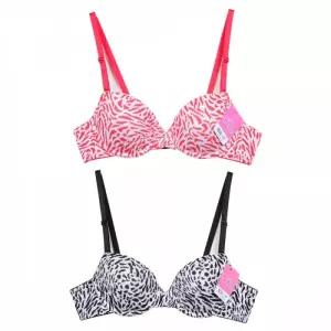 레오파드 패턴 A컵 브라