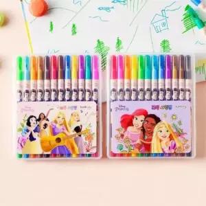 [문구] 디즈니 공주2 12색 사인펜 랜덤발송 3P 그림 색칠펜