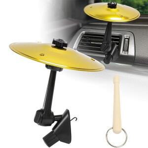 클립형 미니 에어벤트 뮤지컬 드럼 합금 소형 차량용 크래시 심벌 장식 디자인 포함 간편 설치