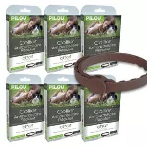 [반려] 고양이 천연 해충방지 목걸이 어덜트 6P 진드기 모기