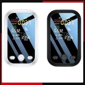 공기질측정기 5 in 1 공기 기 고감도 반도체 센서 HCHO TVOC CO2 온도 습도 테스터 모니터 Type-C