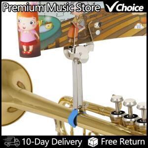 트럼펫 보면대 휴대용 클립온 고경도 금속 다리미 경량 황동 악기 트럼본 액세서리