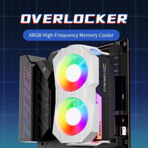 파워 트레인 Z-X5 메모리 쿨러 DDR4 브래킷 RAM 방열판 4핀 PWM 5V 3핀 ARGB PC 냉각 라디에이터 듀얼 팬