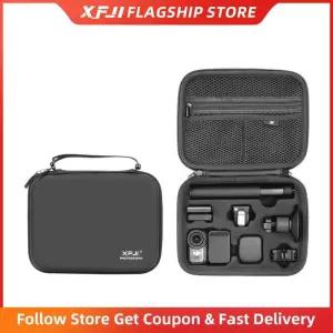 카메라가방 DJI 오스모 나노 콤보 카메라 호환 XFJI 휴대용 케이스 PU 가죽 숄더백 여행용 파우치 정리함
