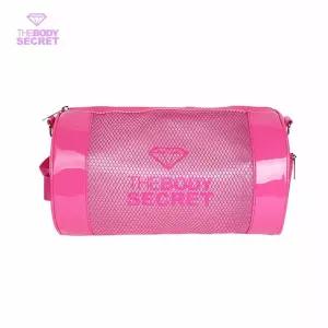 원형 다용도 숄더백 파우치 핫핑크비치백 워시백 목욕가방 수영 여행 수납 지퍼형 물놀이 방수 수영장 되는