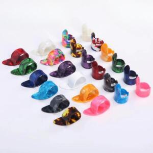 4개/세트 기타 부품 핑거 픽 픽업 베이스 핑거스타일 엄지 플렉트럼 스트랩 액세서리