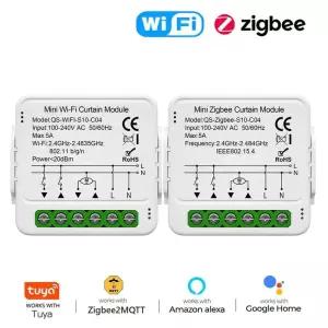 전동커튼 Tuya 스마트 WiFi Zigbee30 커튼 모듈 블라인드 스위치 연결된 롤러 셔터 전기 모터 Alexa Google
