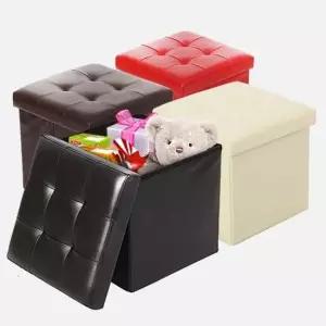 레더스툴 미니 수납의자 원룸사각 화장대 스텝 풋스툴 스툴 스툴의자 수납형의자 스톨