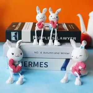 LOVE 토끼 가족 1세트 미니어쳐 인테리어 소품 꾸미기