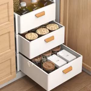 싱크대안 하부 수납장 양념통 서랍장 슬라이딩