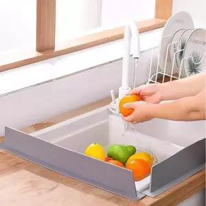 [RIZPICK]실리콘 싱크대 물막이 주방 식기 가림막 방수