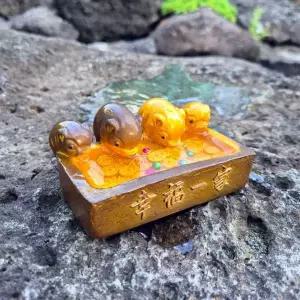 색이 변하는 재물운 황금돼지 장식품 개업 선물