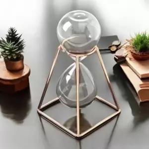 북유럽풍 로즈골드메탈 유리 모래시계 30분 블랙 사우나모래시계