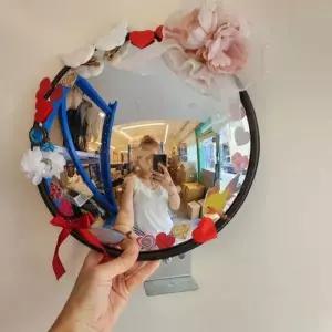 사이드 반사경 볼록렌즈 30cm 거울 셀프 안전 셀카 원