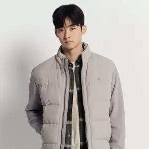 [백화점 정품] 빈폴 멘 니트소매 구스 다운 - 베이지 (BC5X38C24A)