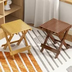 대나무 원목 폴딩 접이식 우드 체어 보조 간이 의자