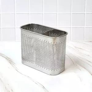 스테인리스 수저 보관함 걸이형 배수 캠핑용 컵받침