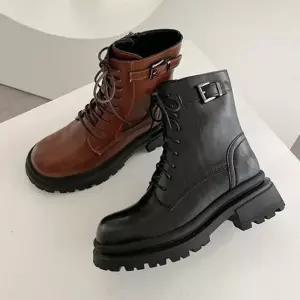 홀릭 HSM018 여자 워커 천연가죽 발편한 고급 부츠