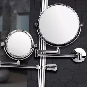 [RIZPICK]벽붙이 면도경 확대 거울 욕실용 화장실 원형 양면