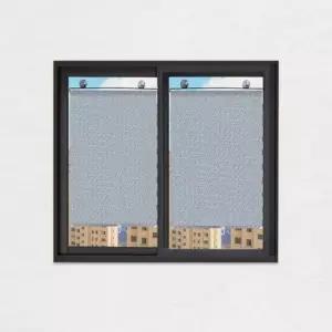 붙이는커튼 롤 블라인드 창문 방염 암막스크린 실버 37X125cm