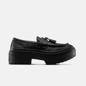 컨버스 척테일러 올스타 러기드 힐 OX 레더 블랙 키높이 로퍼 A14707C 155316