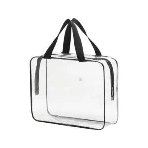 투명 손잡이 PVC 방수 수영장 물놀이 헬스 젖은 옷 샤워용품 다용도 포켓 수납 비치백