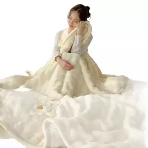 토끼털이불 부드러운 극세사 선물용 차박 담요