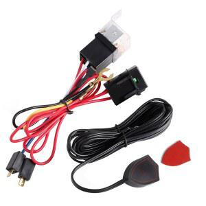 에어 혼 배선 하네스 및 릴레이, 12V 40A 자동차, 트럭, 오토바이, 선박과 호환되는 버튼 키트(KX-2025021)