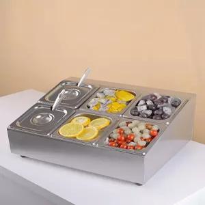 반찬 냉장고 미니 보관 토핑 식당 재료 셀프바 김밥 보온 선반 쇼케이스