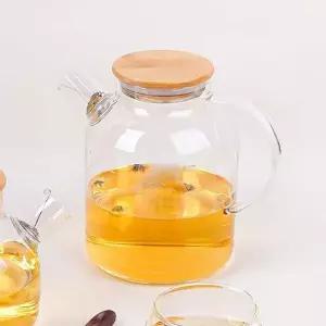 투명 내열유리 티포트 1600ml 1P 직화 찻주전자 티팟 유리포트