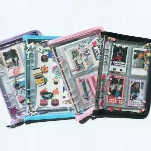 6공 포카 바인더 다이어리 커버/글리터 A5 육공 지퍼