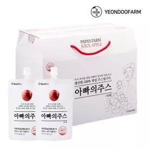하프클럽/연두팜 아빠의주스 사과즙 40개입 1박스 100ml