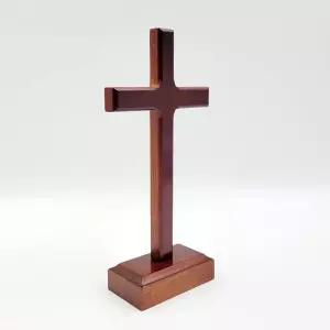 기독교 탁상용 소형 나무 십자가 천주교 성물 가톨릭 원목 벽걸이 스탠드