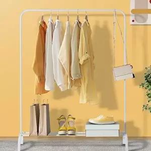 싱글옷장 1단행거 스탠 드옷걸이 미니 옷 조립식 원룸-WE1D88C