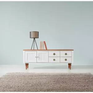 아시안데코 피콜리노 북유럽 원목 화이트 거실장 TV다이 방문설치