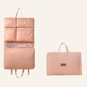 여행가방 여행용 옷 정리 6단 포켓 보조(핑크)가방 보스턴백 캐리어 트렁크 해외 파우치 화장품 정리함