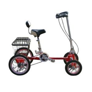 성인 네발자전거 접이식 자전거 4륜 장바구니 16인치