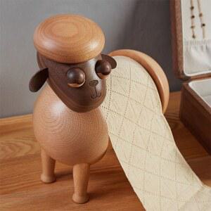 양 캐릭터 휴지걸이 동물형 롤티슈 수납 거치대 테이블 장식소품