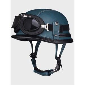 레트로 클래식 오토바이 헬멧 반모 바이크 블랙 고글 할리