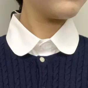 쉬폰 페이크셔츠 라운드 목카라 화이트칼라케이프 넥케이프 폴라 탈부착 레이어드 터틀