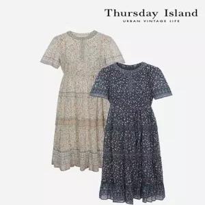 [써스데이아일랜드][Thursday Island] 보더 믹스 롱 원피스(T244MOP252W)