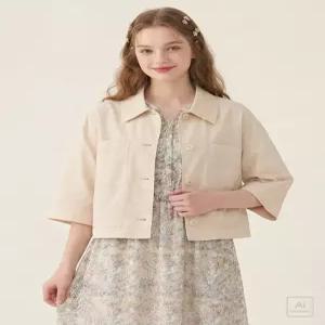 [써스데이아일랜드][Thursday Island] 카라 크롭 점퍼(T244MJK236W)