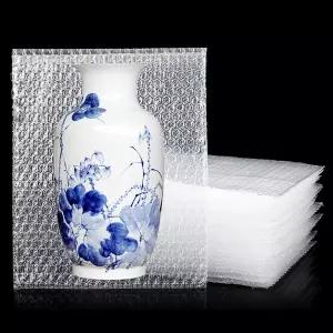 50PCS 투명 버블 아웃 백 12 x 16 대형 파우치 이중 벽 충격 방지 랩 이동 배송 포장 및 보관을 위한 쿠션