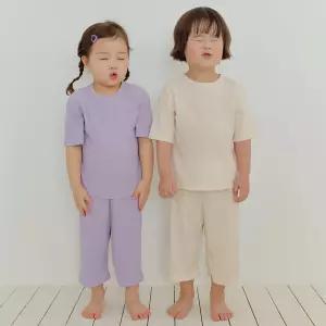 [키키스토리] 와이드골지(크림,라벤더) 라운지웨어