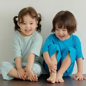 [키키스토리] 와이드골지(민트,코발트) 라운지웨어