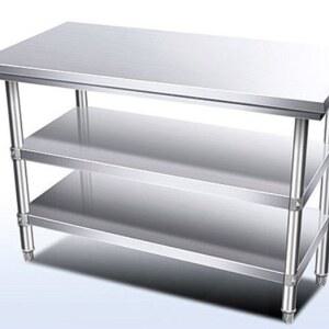 주방조리대 베이킹작업대 스틸 조립식 요리학원 수납 깔끔한 키친 보조 테이블