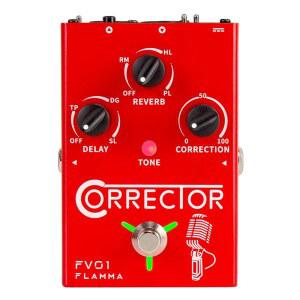 FLAMMA FV01 보컬 이펙트 프로세서 피치 보정 보이스 페달 스톰프박스 마이크 증폭기, 지연 리버브 어쿠스틱 기타 재생 시 가수 라이브 노래 스트리밍 녹음용